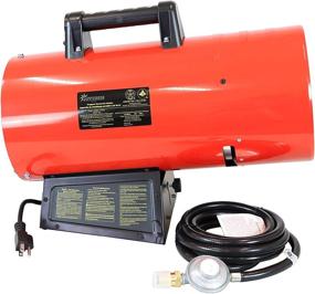img 1 attached to 🔥 Sunnydaze 85,000 BTU Forced Air Propane Heater: Portable Heat for Construction Sites with Auto-Shutoff and Adjustable Output
