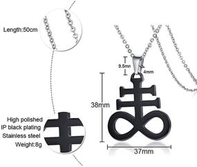 img 3 attached to Украшение на шнурке "Leviathan Brimstone" из нержавеющей стали