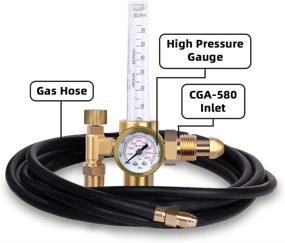 img 3 attached to 🔧 High-performance ZISS CO2 Argon Regulator and Gas Hose for TIG Welders