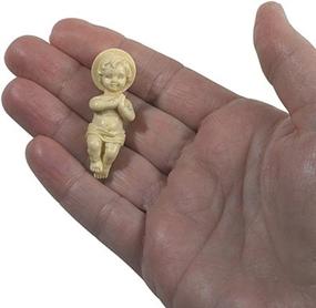 img 1 attached to 👶 Small Plastic Baby Jesus Christ Figurine: Ideal for Nativity Set or Kings Cake Decoration, Measuring 1 3/4 Inch