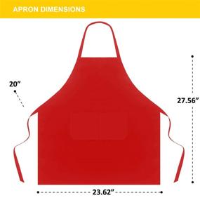 img 1 attached to 🎨 Versatile 11 Pack Plain Color Bib Bulk Aprons: Waterproof, Multicolor Kitchen Aprons for Women Men Chef, Baking Painting Artist Cooking - Includes 2 Pockets!