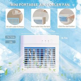 img 3 attached to Conditioner Evaporative Rechargeable Cooling Humidifier