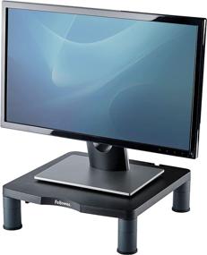 img 4 attached to Fellowes® Graphite Monitor Riser, 4"H x 13 1/8"W x 13 1/2"D - Improved SEO