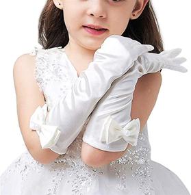 img 2 attached to 🏰 AUHOKY Little Girls Long Princess Costume Gloves - 4 Pairs, Ages 3-8