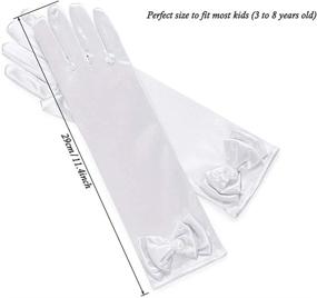 img 1 attached to 🏰 AUHOKY Little Girls Long Princess Costume Gloves - 4 Pairs, Ages 3-8