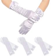 🏰 auhoky little girls long princess costume gloves - 4 pairs, ages 3-8 logo