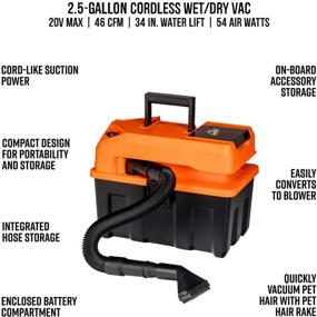 img 3 attached to Armor All CKA203A 20V Cordless Utility Wet/Dry Shop Vacuum 3-Tool Kit