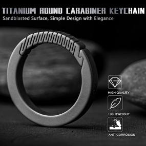 img 2 attached to TISUR Titanium Carabiner Accessories Gray Round