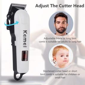 img 2 attached to 💇 F.lashes Cordless Hair Clippers for Men - Rechargeable Hair Cutting Kit | Low-Noise Household Hair Trimmer | Professional Men's Clippers for Hair Cutting