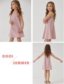 img 1 attached to 👗 Jorssar Spaghetti Strap Sleeveless T-Shirt for Girls' Dresses