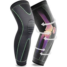 img 4 attached to 🏀 beister Full Leg Compression Sleeves: Targeted Support for Men and Women in Basketball, Football, Running and More