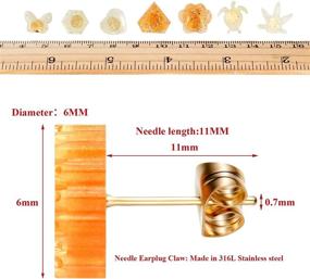 img 3 attached to 📿 Complete Earring-Making Kit: 16-Piece Resin Moulds, 20 Stainless Steel Stud Earrings, and 30 Butterfly Earring Stoppers