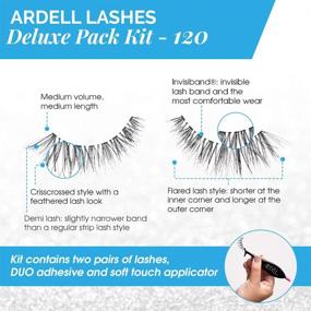 img 2 attached to 👁️ Ardell Deluxe Pack False Eyelashes #120 Demi: Double the Glamour with 4 Pairs of Lashes!