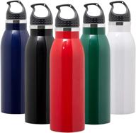 🚰 meaner sports water bottle - vacuum insulated stainless steel thermos flask with straw lid, 17oz capacity логотип