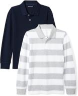 👕 amazon essentials boys' clothing: 2-pack long sleeve stripe tops, tees & shirts logo