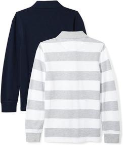 img 1 attached to 👕 Amazon Essentials Boys' Clothing: 2-Pack Long Sleeve Stripe Tops, Tees & Shirts