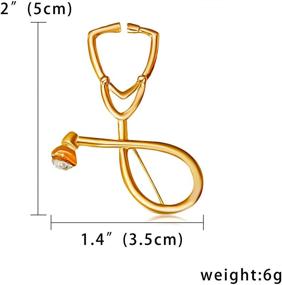 img 2 attached to 🩺 LUKGELYAM Stethoscope Brooch Pins: Cute Enamel Lapel Accessories for Medical Professionals and Gifts for Graduating Nurses, Doctors, Students