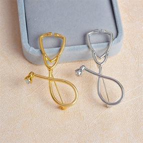 img 3 attached to 🩺 LUKGELYAM Stethoscope Brooch Pins: Cute Enamel Lapel Accessories for Medical Professionals and Gifts for Graduating Nurses, Doctors, Students