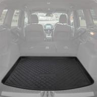 🚗 custom fit heavy duty waterproof trunk floor mat for ford escape 2013~2019 - all weather odorless e-cowlboy cargo liner (black) logo