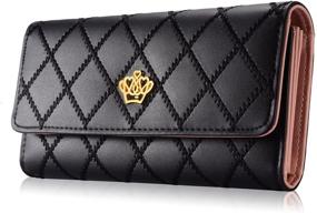 img 3 attached to 👛 Elegant Clutch Crown Wallet: Stylish Women's Long Leather Purse