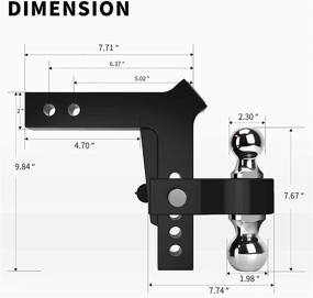 img 2 attached to OEdRo Adjustable Aluminum Receiver Anodized RV Parts & Accessories
