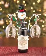 holiday snowman wine 🎅 bottle and glass holder by ltd логотип