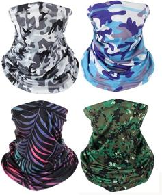 img 4 attached to Women's Packable Neck Gaiter Face Mask - Essential Accessory for Scarves & Wraps