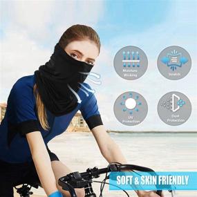 img 1 attached to Women's Packable Neck Gaiter Face Mask - Essential Accessory for Scarves & Wraps