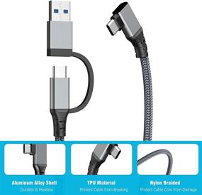 img 3 attached to Кабель для быстрой передачи данных и зарядки Oculus Quest & Quest 2 - кабель Oculus Link USB C to A длиной 20 футов - совместим с игровым ПК.