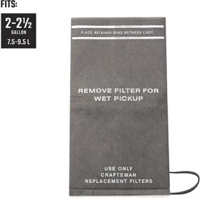 img 3 attached to 🧹 CRAFTSMAN 38737 Wet Dry Vac Filter Bags: 3-Pack for 2-2.5 Gallon Shop Vacuums & Powerhead Bucket Vac