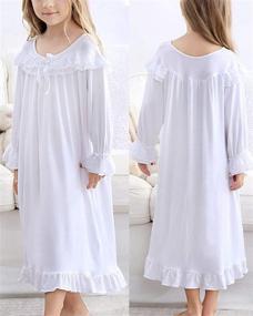 img 3 attached to 👗 Stylish BOOPH White Casual Dress: Girls Toddler Princess Skirt for Ages 3-12 Years