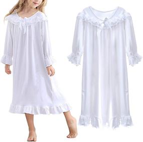 img 1 attached to 👗 Stylish BOOPH White Casual Dress: Girls Toddler Princess Skirt for Ages 3-12 Years