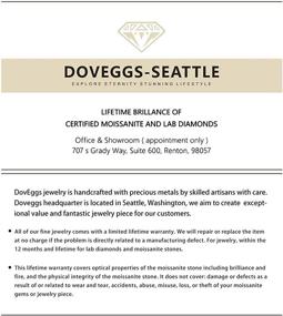 img 1 attached to 💍 DovEggs Sterling Silver 2ct 8mm G-H-I Color Moissanite Engagement Ring: Sparkling Brilliance for Women