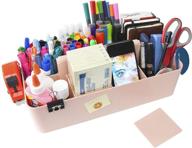 🗂️ premium office desk storage organizer with 8 compartments | diy box for remote controls, cosmetics, pens, pencils, and stationery supplies | made in the usa logo