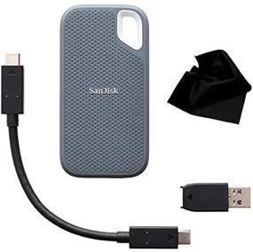 img 3 attached to 💪 SanDisk Extreme 1TB Portable External SSD | Up to 550MB/s | USB-C, USB 3.1 | Water & Dust Resistant | Kwalicable Microfiber Cleaning Cloth (Fantastic Bundle)