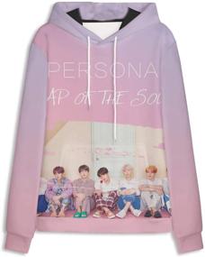 img 3 attached to Aopostall Merchandise Jungkook Persona Sweatshirt Boys' Clothing