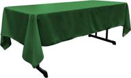 🍽️ emerald linen polyester rectangular tablecloth - ideal for food service equipment & supplies logo