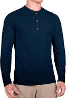 👔 sleeve henley shirts: stylish and comfortable fitted stretch men's clothing logo