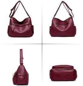 img 2 attached to Artwell Crossbody Leather Handbags Shoulder Women's Handbags & Wallets in Hobo Bags