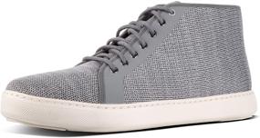 img 3 attached to FitFlop Andor Sneaker Shoes Charcoal Men's Shoes