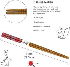 img 2 attached to 🍥 Authentic Japanese 3648 Chopsticks Flower Design - Premium Natural Quality