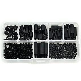 img 4 attached to 🔩 Electronics-Salon M3 Nylon Black Hex M-F Spacers/Screws/Nuts Assorted Kit: Premium Standoff Solution