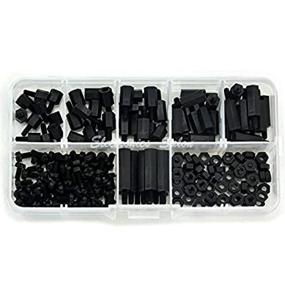 img 2 attached to 🔩 Electronics-Salon M3 Nylon Black Hex M-F Spacers/Screws/Nuts Assorted Kit: Premium Standoff Solution