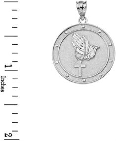 img 2 attached to Sterling Silver Praying Medallion Pendant