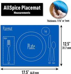 img 2 attached to 🍽️ Enhance Your Dining Experience with AllSpice Setting Placemat 2 Pack Silicone