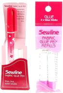 🔵 sewline fabric glue pen bundle: blue pen + 2-pack blue refills for easy fabric bonding logo