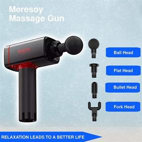 img 1 attached to Meresoy Massage Gun: Quiet Deep Tissue Massager for Muscle Tension Relief - Therapeutic Vibration and Excellent Percussion Massage Technology for All Ages