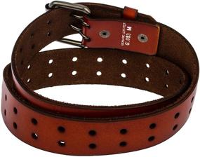 img 1 attached to Premium Unisex Two-Hole Genuine Leather Belt for Enhanced SEO