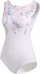 img 1 attached to 🩰 Stylish and Comfortable Women's Tank Leotards for Ballet, Dance, and Gymnastics - ModLatBal Bodysuit