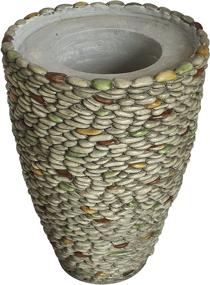 img 1 attached to Laura Ashley Pebble Fiberstone Planter